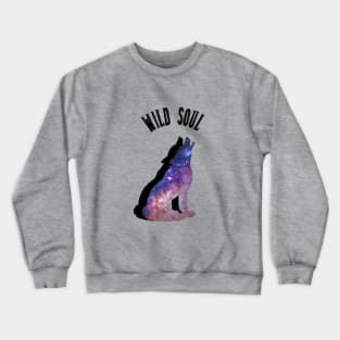 Wild Soul Nebula Galaxy Wolf Crewneck Sweatshirt